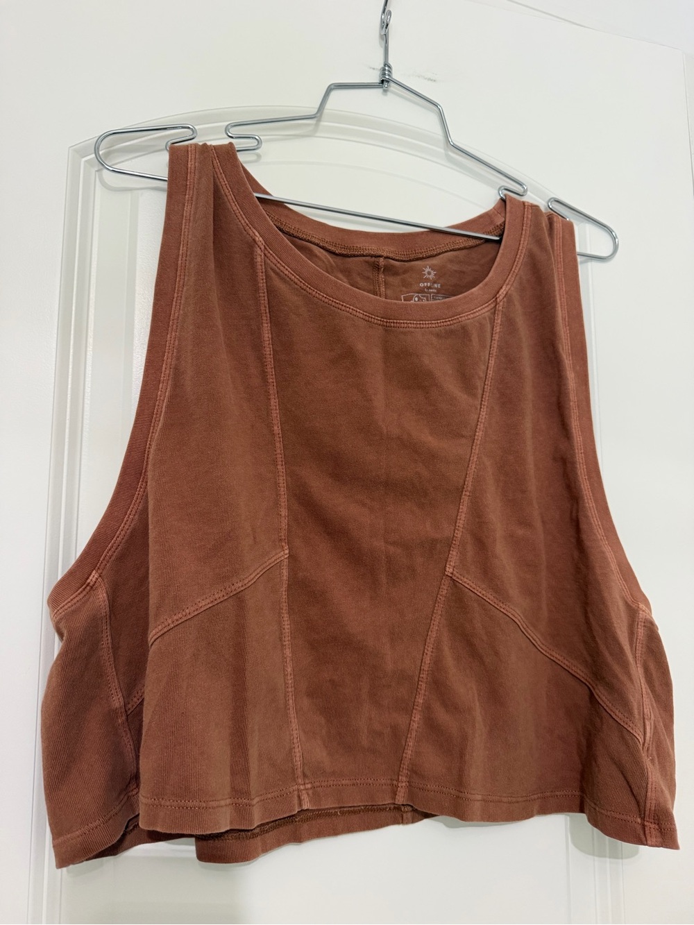 Women's Cropped Tank Top in Rust - Casual Everyday Staple